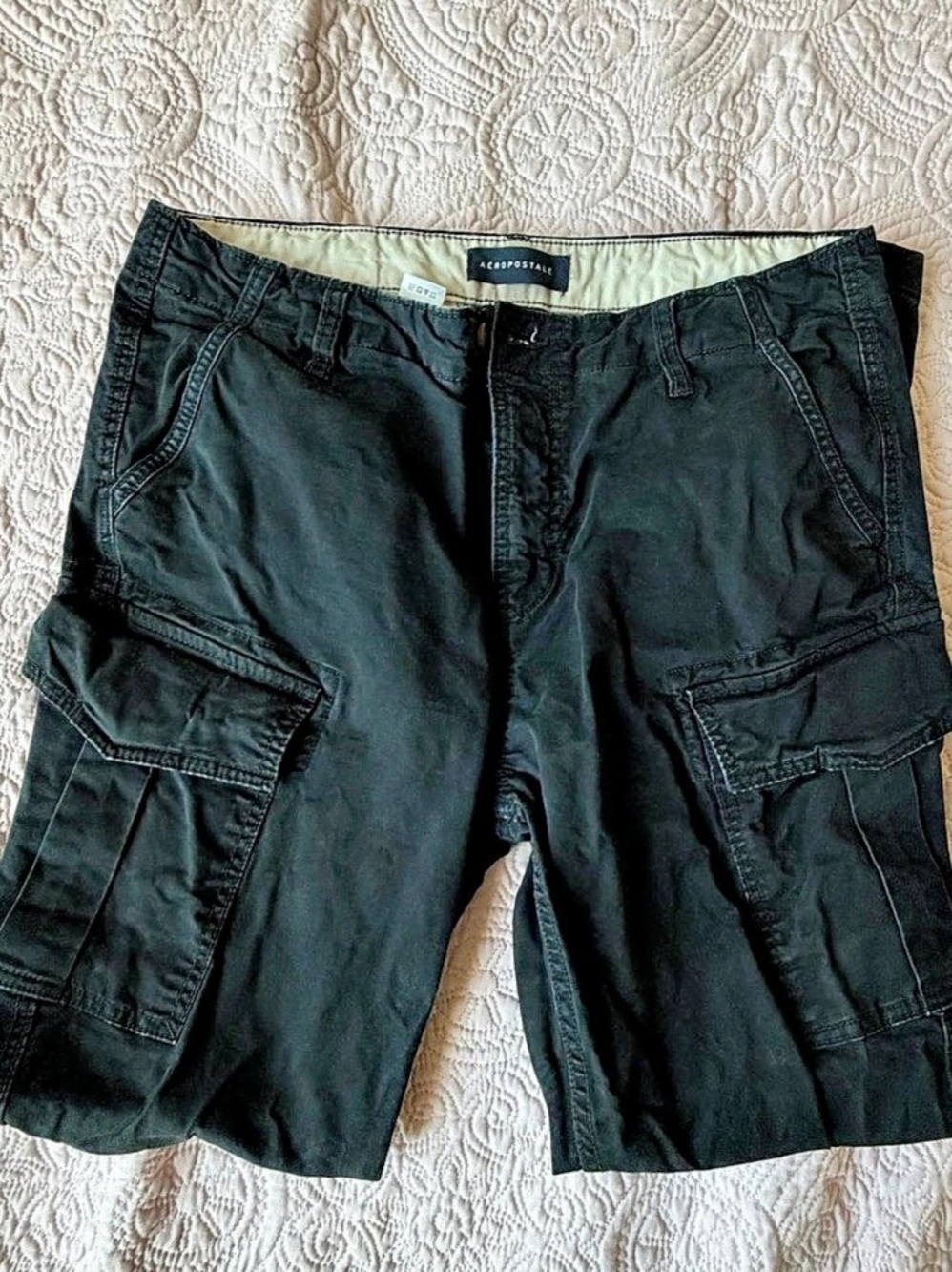Aeropostale Men's Cargo Shorts Black Size 32/30